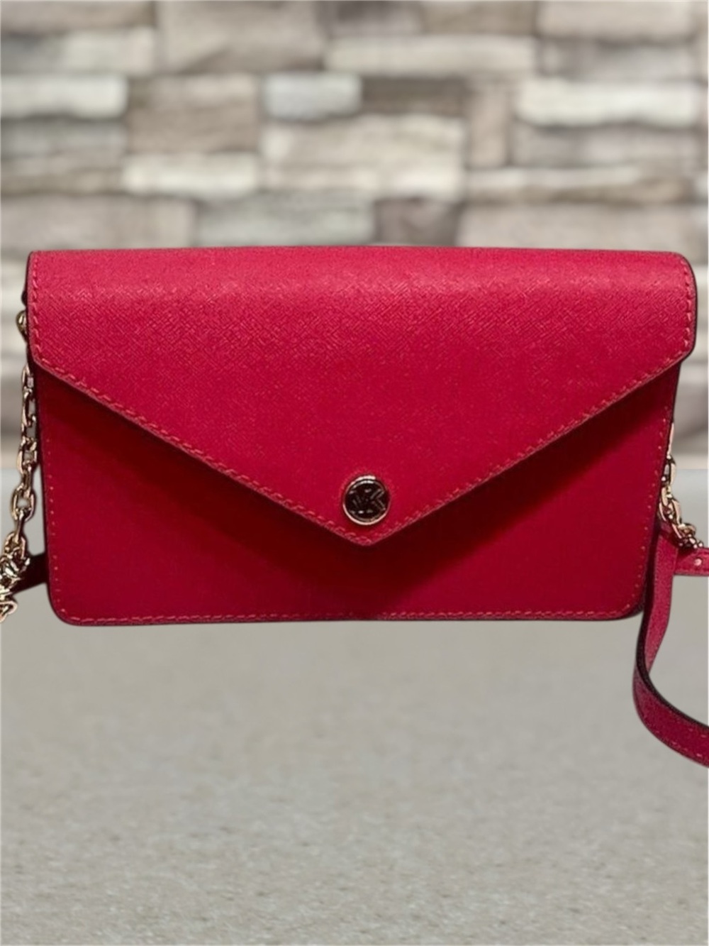 Michael Kors Envelope Chain Crossbody Electric Pink